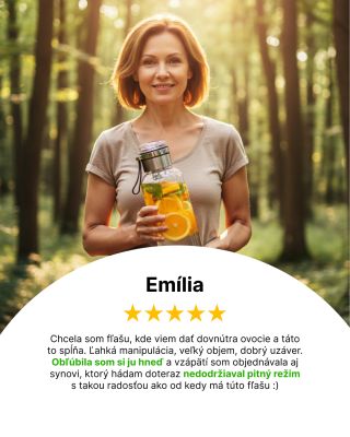 🌿 Emília už našla svoju obľúbenú fľašu! „Obľúbila som si ju hneď a objednala aj synovi, ktorý doteraz nedodržiaval pitný...